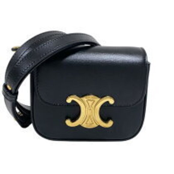 Celine Handbags - Celine Claude shoulder bag black shiny calfskin